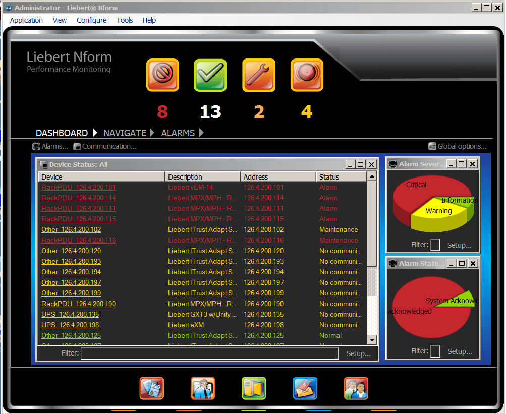 Joe Powell and Associates Liebert Nform, Centralized Monitoring Software